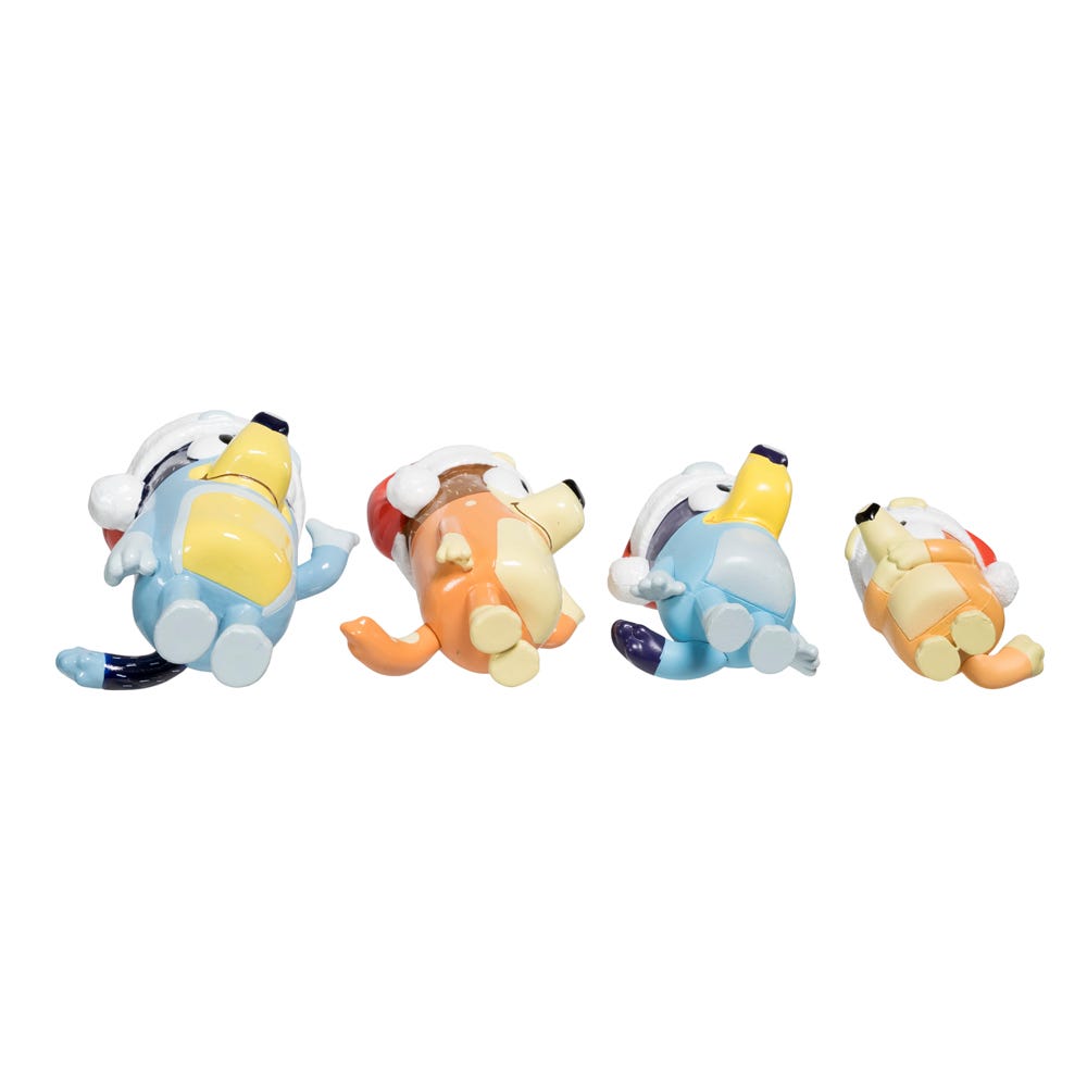 Kurt Adler Bluey and Family 4-Piece Ornament Set